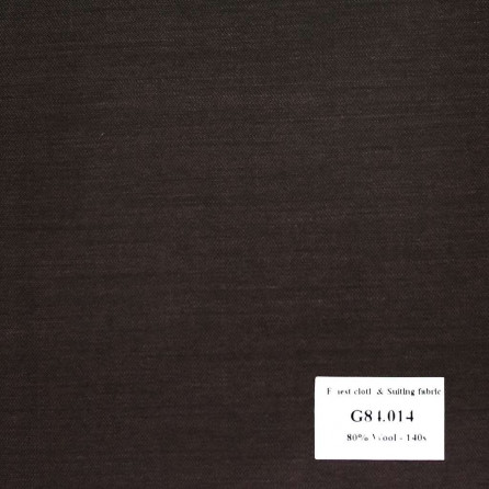 G84.014 Kevinlli V7 - Vải Suit 80% Wool - Nâu Trơn